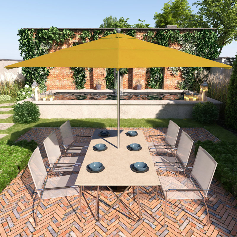 Parasol de marché 11 pi Laxmeena, Toile Sunbrella® jaune tournesol
