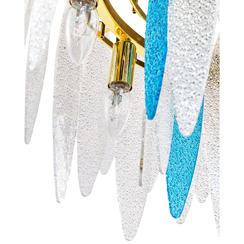 Malacca 8 - Light Gold Chandelier Pendant