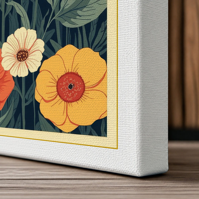 Autumn Cluster Botanical - Wrapped Canvas, 36x24 - 91.4 x 61.0 cm, White Border