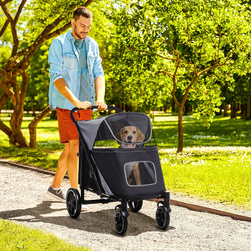 Foldable Pet Trailer, Gray