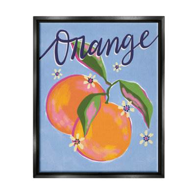 Motif floral d'agrumes orange, estampe numérique de Deborah Curiel