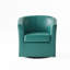 Fauteuil demi-tonneau pivotant en similicuir-1558136495