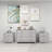 White 3-piece Set, Dressing Table And Two Bedside Tables, Including Metal Handles And Mirror Decoration