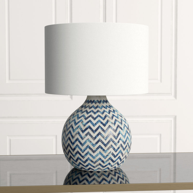 Bone Table Lamp, Indigo