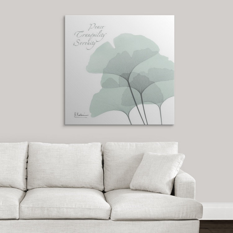 Reproduction de photo Manigault «Gingko Peace X-Ray» par Kiranjit, H 35 po x l 35 po x P 1,5 po, Toile