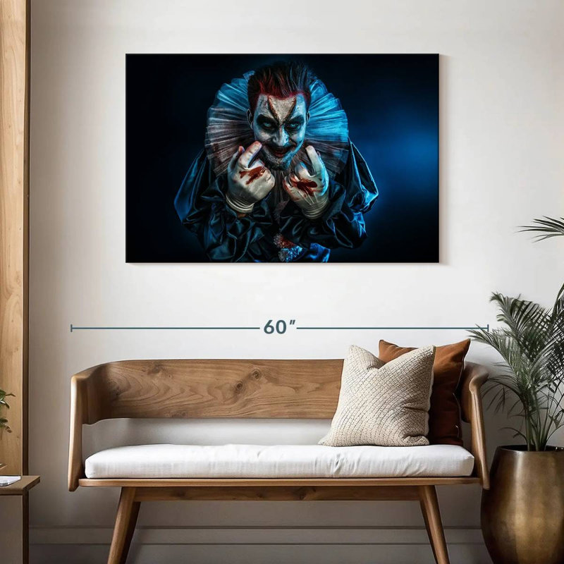 Devil Clown, 30" H x 45" W