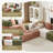 Boneless 6-Seater Contemporary Chenille Upholstered Colorblock Modular Sofa With Plush Back Pillows And Thick Cushions