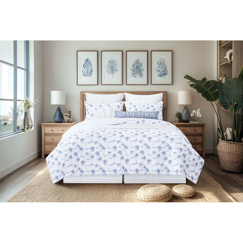 Ensemble de literie 3 pièces Blue Paradise, Double/Grand