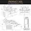 Fauteuil inclinable électrique 62,2 po 2 PC avec nappa de grain supérieur, relaxation entièrement réglable, charge intelligente, éclairage DEL RVB dynamique, noir