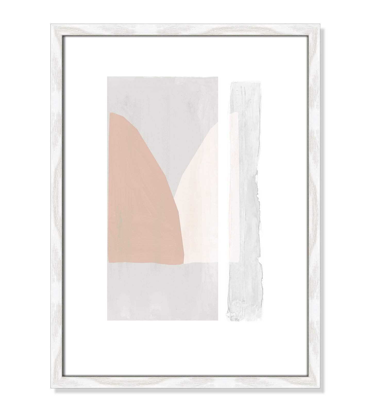 Soft and Light - Painting Print, White Wood Framed Paper, 23" H x 17" W x 0.75" D