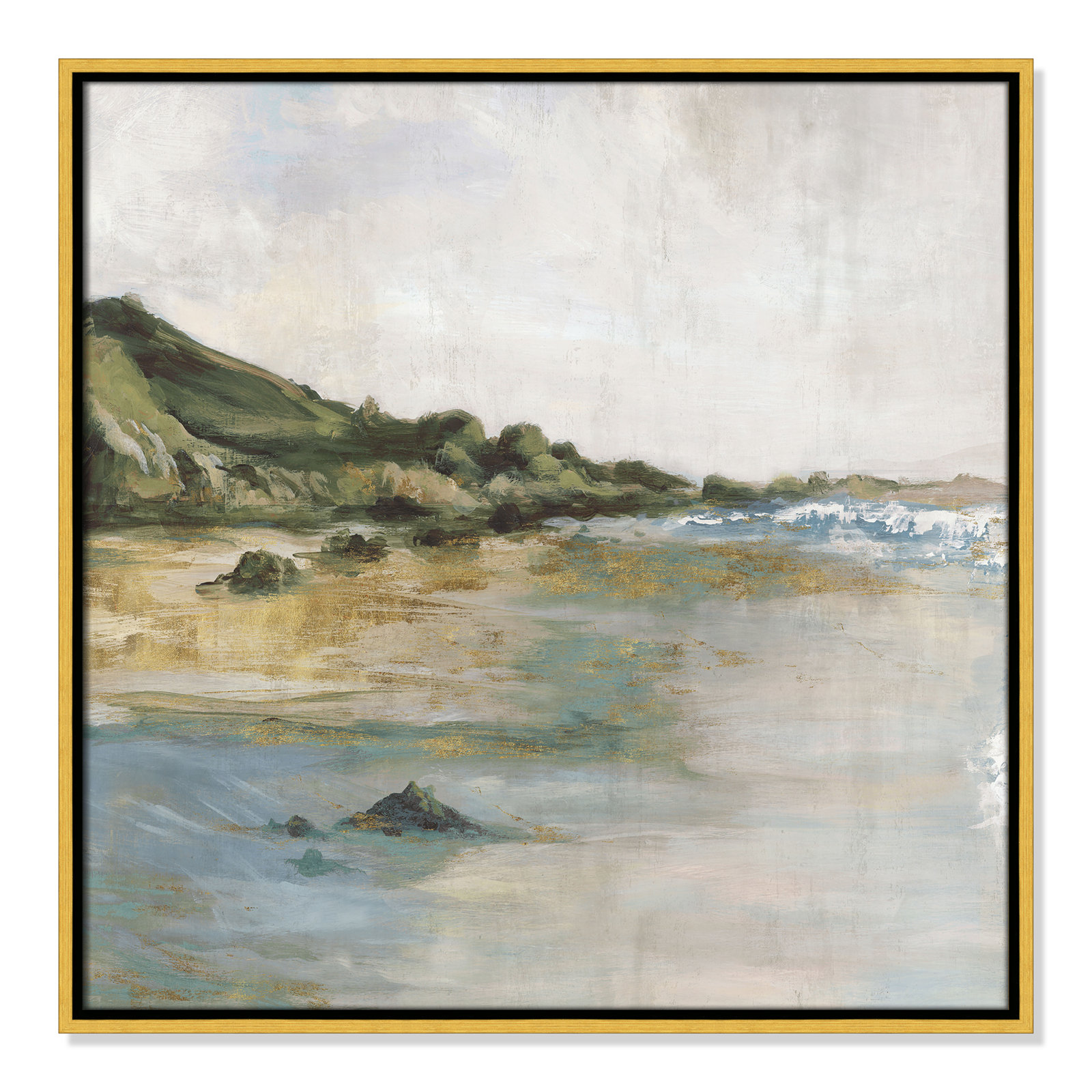 Cordoba "Tide's Edge" Print, 25.5" H x 25.5" W, Gold