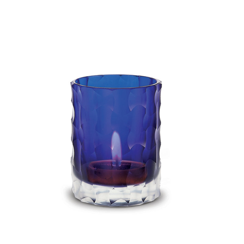 Noma 4'' H Glass Tabletop Votive Holder, Blue