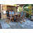 TURNBURY table with 6 x HENLEY Grey Textylene Reclining Folding High Back Armchair