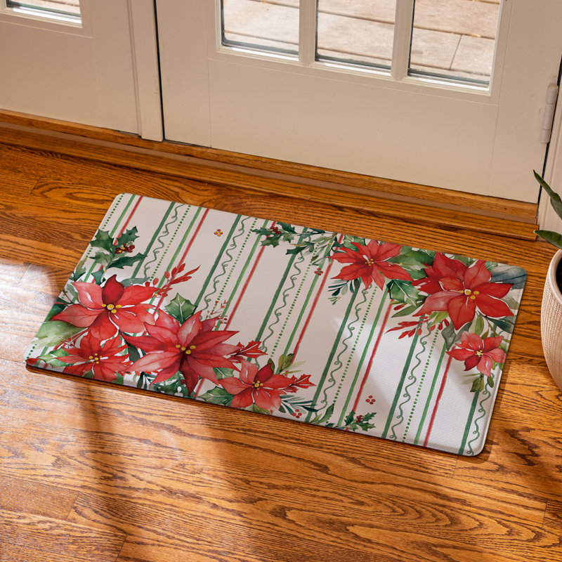 Tapis anti-fatigue VivaStyle Poinsettia Bliss, 30 po x 18 po