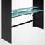 Lit double superposé en bois double avec bureau à hauteur réglable, garde-robe, grand espace de rangement et lumière RVB bleue-1486610230