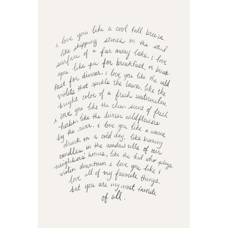 Letter To A Lover II by Grace Popp - Wrapped Canvas Print, 122cm H x 81cm W