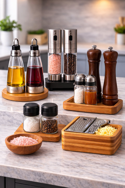 Elevate with salt, pepper & oil sets