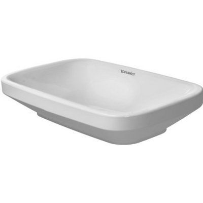 DuraStyle Ceramic Rectangular Vessel Bathroom Sink with Overflow