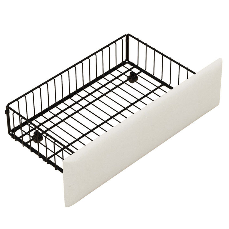 Upholstered Daybed With Storage Drawers, Charging Station And LED Lights, Beige