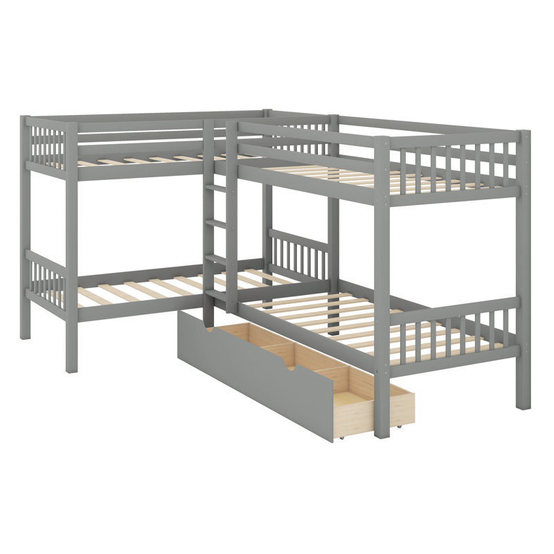 Lit pour enfant Jasalynn, Gris