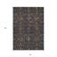 Tapis extérieur lavable floral 8 pi x 10 pi bleu marine, brun et rouge