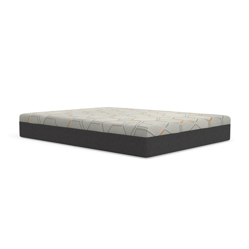 12" Copper Gel Cooling Memory Foam Mattress With Edge Support And Air Grid Base