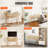 Rattan Console Table With 2 Storage Drawers, Natural Rattan Sliding Door, Ideal For Living Room, Study, And Entryway Decor