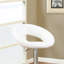 Tabourets réglables contemporains en similicuir blanc de 2 avec hauteur réglable de style moderne-118040035