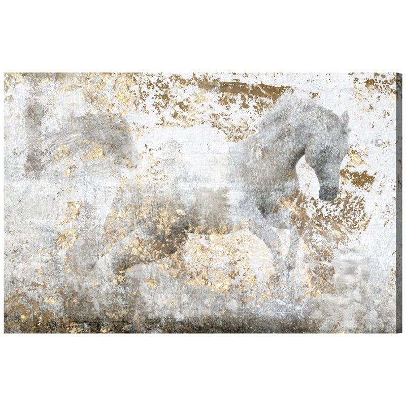 «Animals Courir», reproduction d'art graphique, H 36 po x l 54 po, Toile tendue