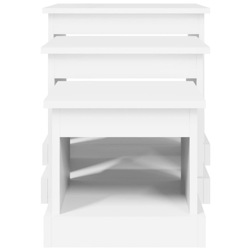 Warkentin Coffee Tables 3 pcs Engineered Wood, White