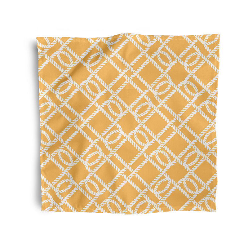 Harrison Polyester Geometric Square Napkin, Yellow