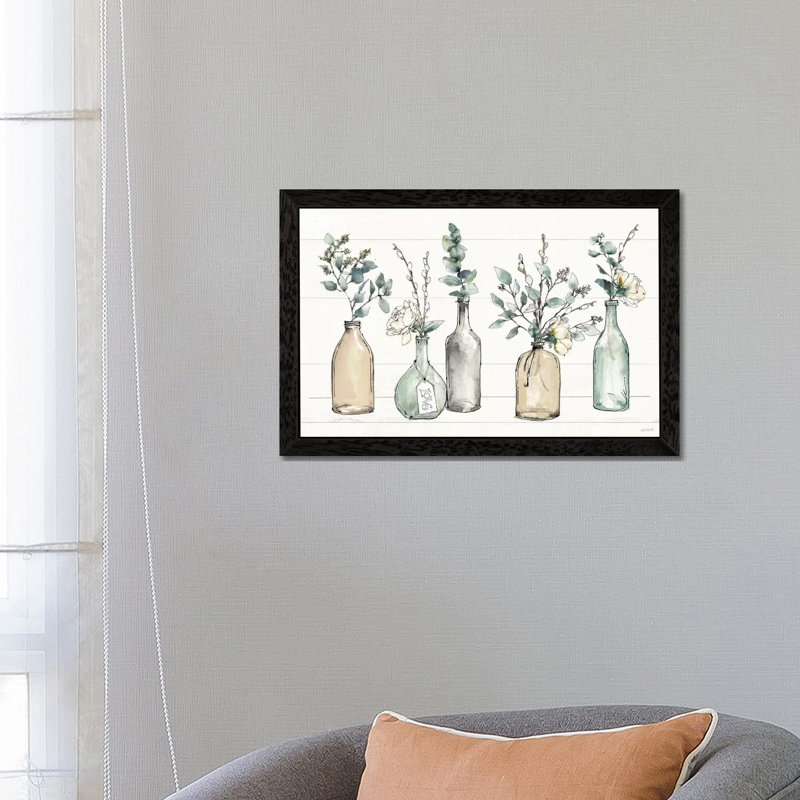 Modern Farmhouse I by Anne Tavoletti - Floater Frame Painting on Canvas, 66.04 cm H x 45.72 cm W, Black Framed