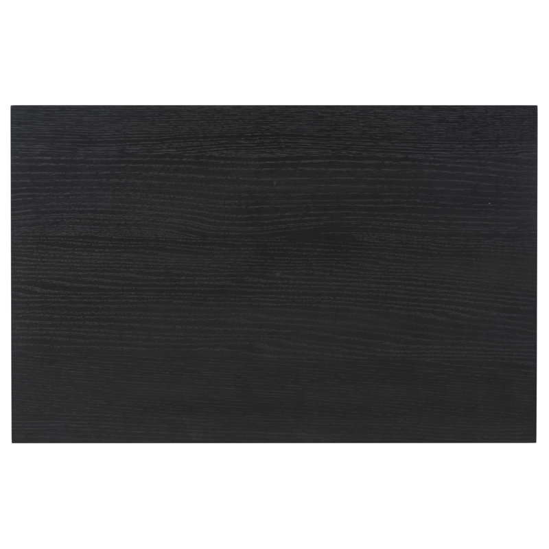 Deziree Wood 2 Drawer Nightstand, Black