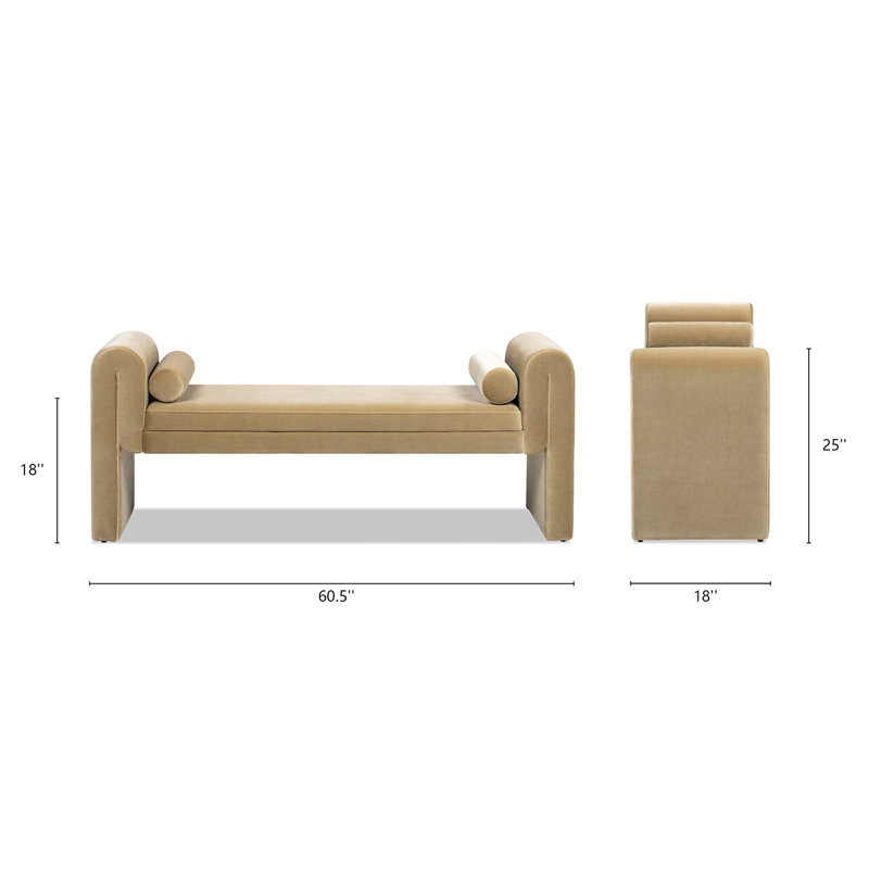 Jaquane Velvet Upholstered Bench