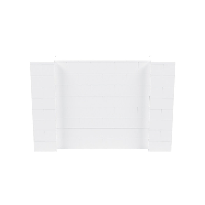 Ensemble mural 4 pi de hauteur Everblock, Blanc, 72"