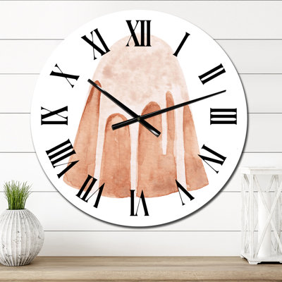 Easter Cake on White - Traditional Wall Clock