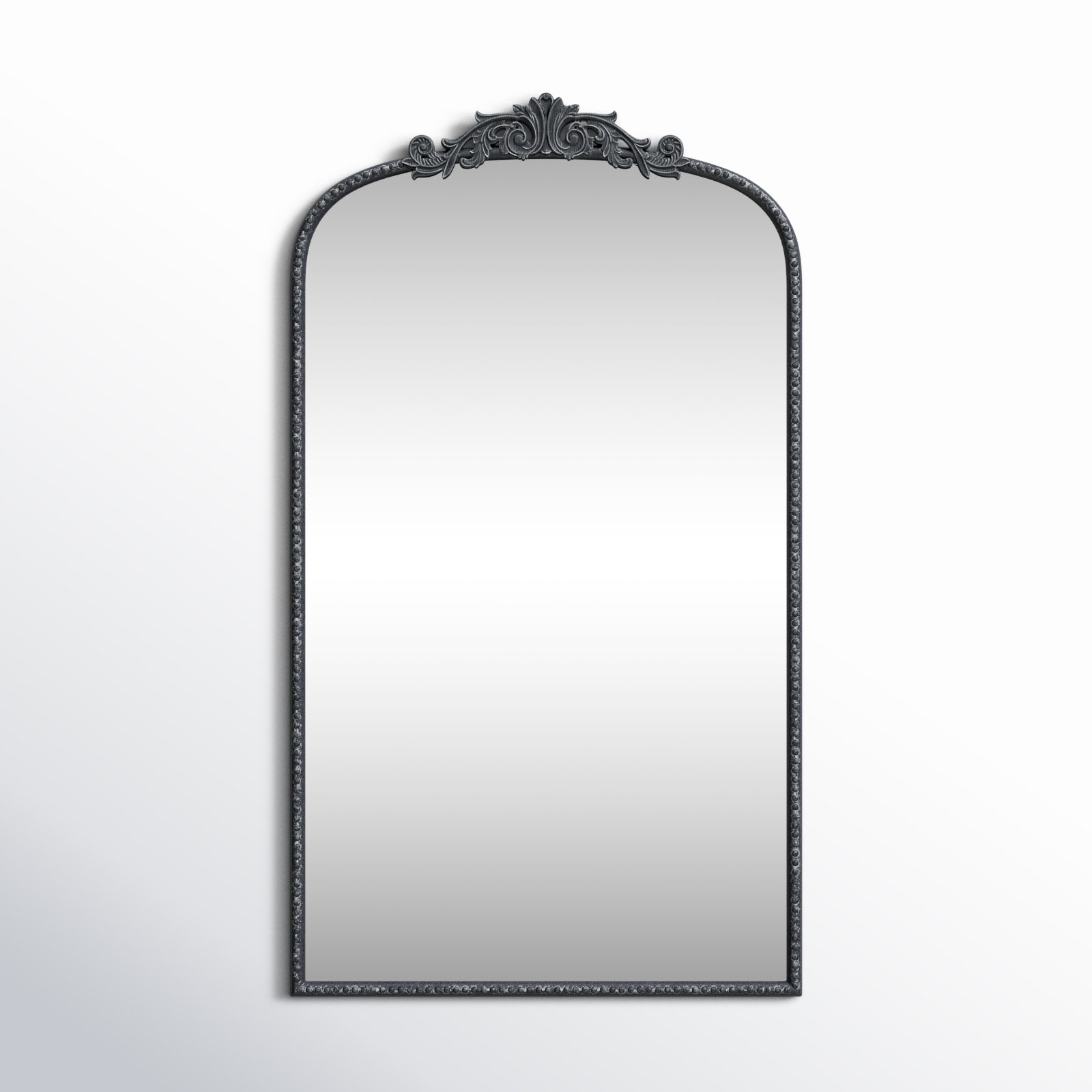 Emmeline Metal Arch Mirror, Black, 36" x 24"