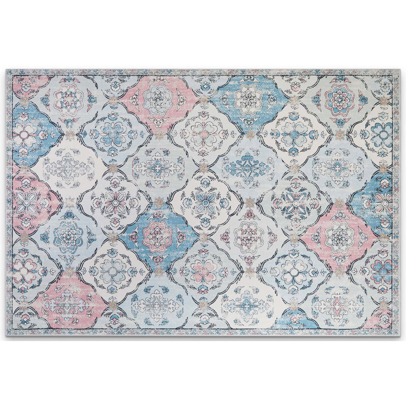 Lively Floral Rug Oriental Area Rug, Rectangle 3' x 5'