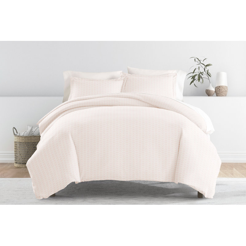 Twin XL Pink Paisley Microfiber Duvet Cover Set
