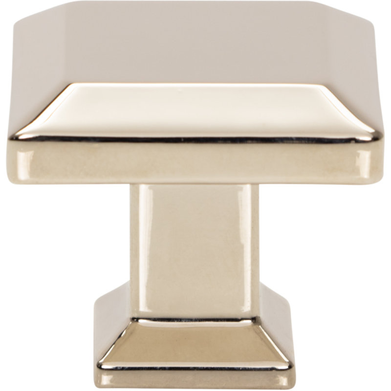 Sweetbriar Lane 1 1/4" Length Square Knob, Polished Nickel