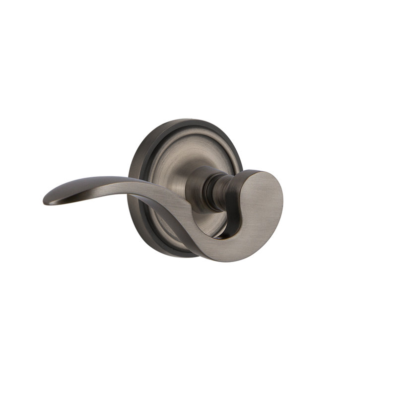 Passage de rosette classique (couloir et garde-robe) avec levier de manoir, Étain antique, Gauche, 2-3/4"