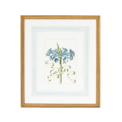 «Blue Floral with Ribbon D», cadre photo