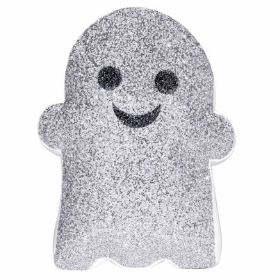 Sparkles Home Luminous Ghost Shaped Pillow | Rhinestones on Velvet | 13x17 in