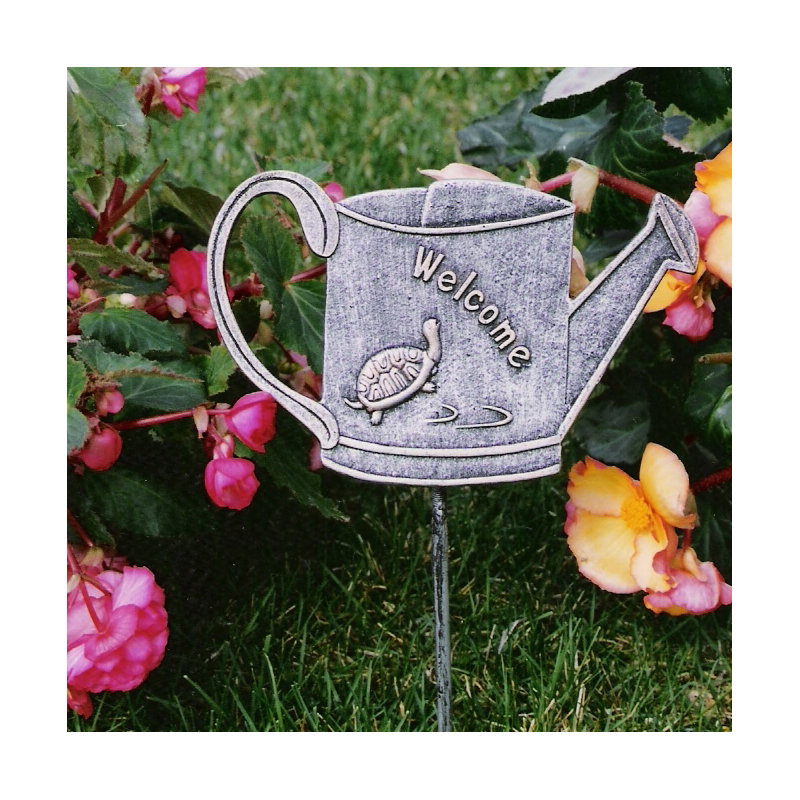 Enseigne de jardin welcome turtle