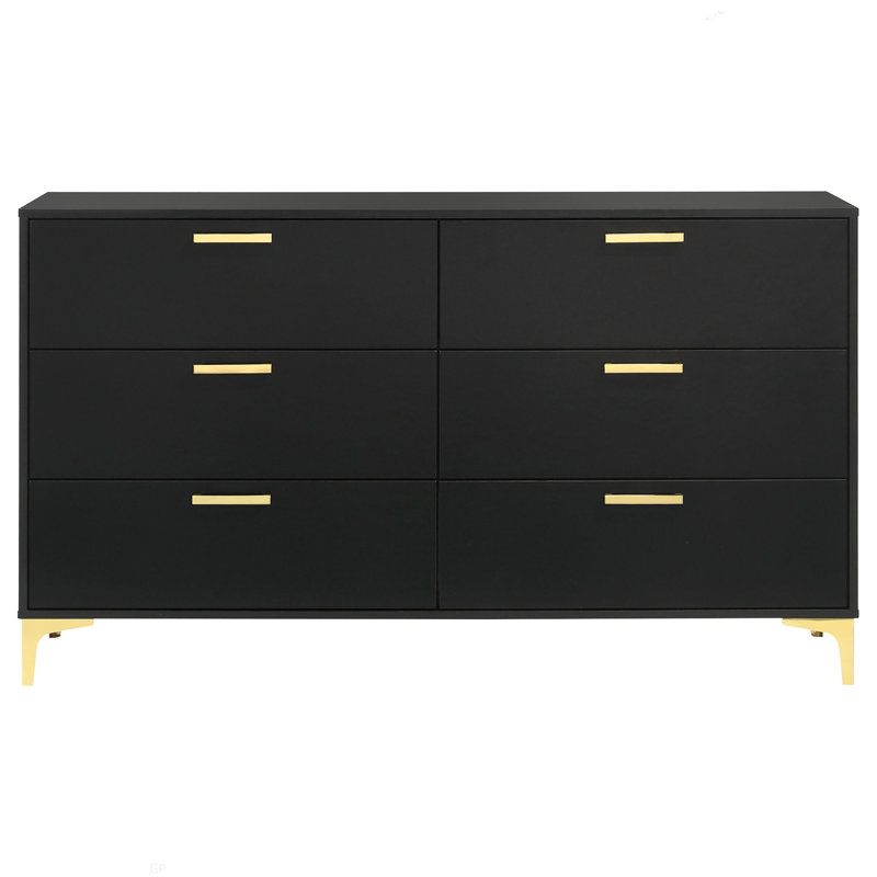 Commode rectangulaire à 6 tiroirs Lexie