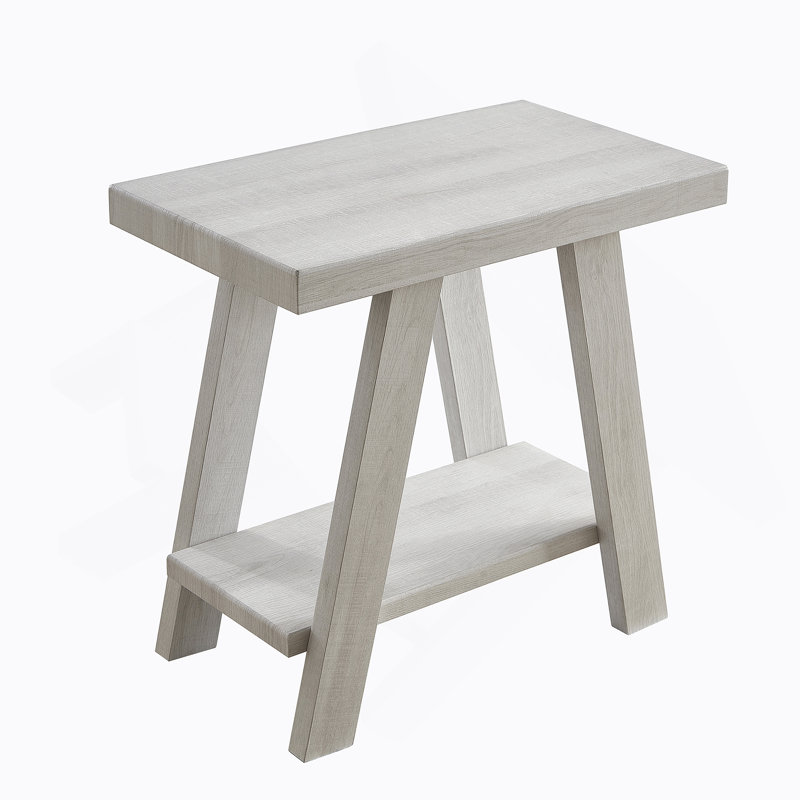 Table de bout Athens, H 22 po x l 14 po x P 23,5 po, Blanc, Blanc