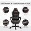Racing Gaming Chair Diamond Pu Leather Office Gamer Chair High Back Swivel Recliner With Footrest, Lumbar Support, Adjustable Height, Brown