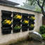 Ensemble de 16 pots de fleurs muraux avec bassin de drainage et tuyau d'évacuation-415594410