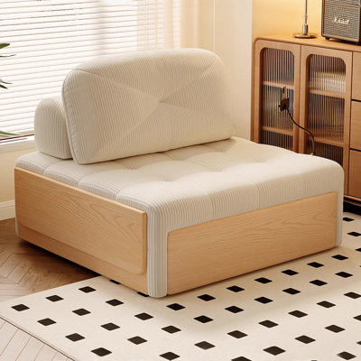 Canapé modulaire kaki en velours côtelé
