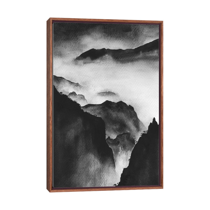 Altitude by Melissa Selmin - Painting on Canvas, 101.6 cm H x 66.04 cm W, Classic Brown Wood Framed